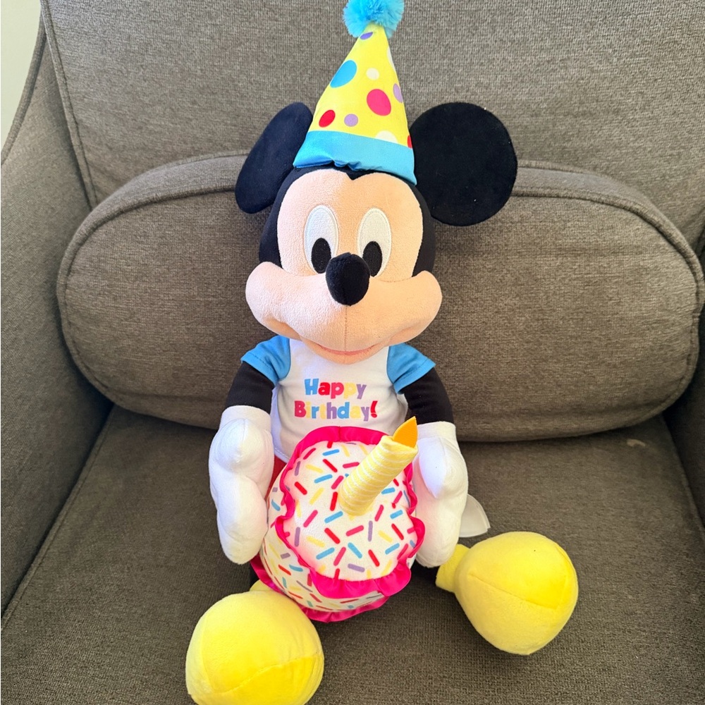 Mickey Mouse Birthday Party Plush Toy with Hat